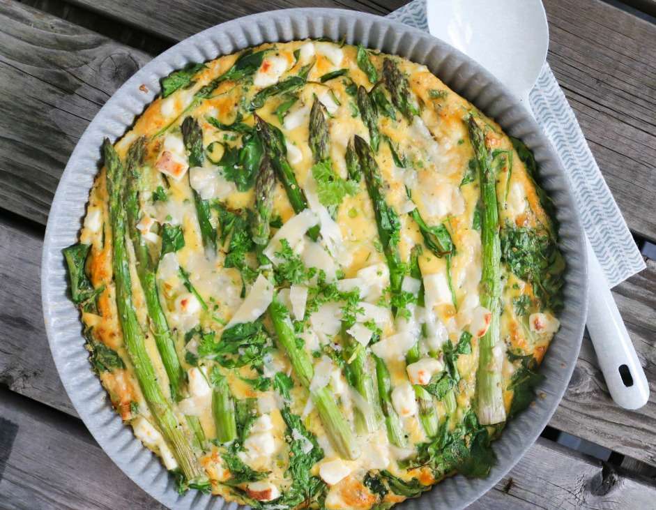 Frittata met groene asperges