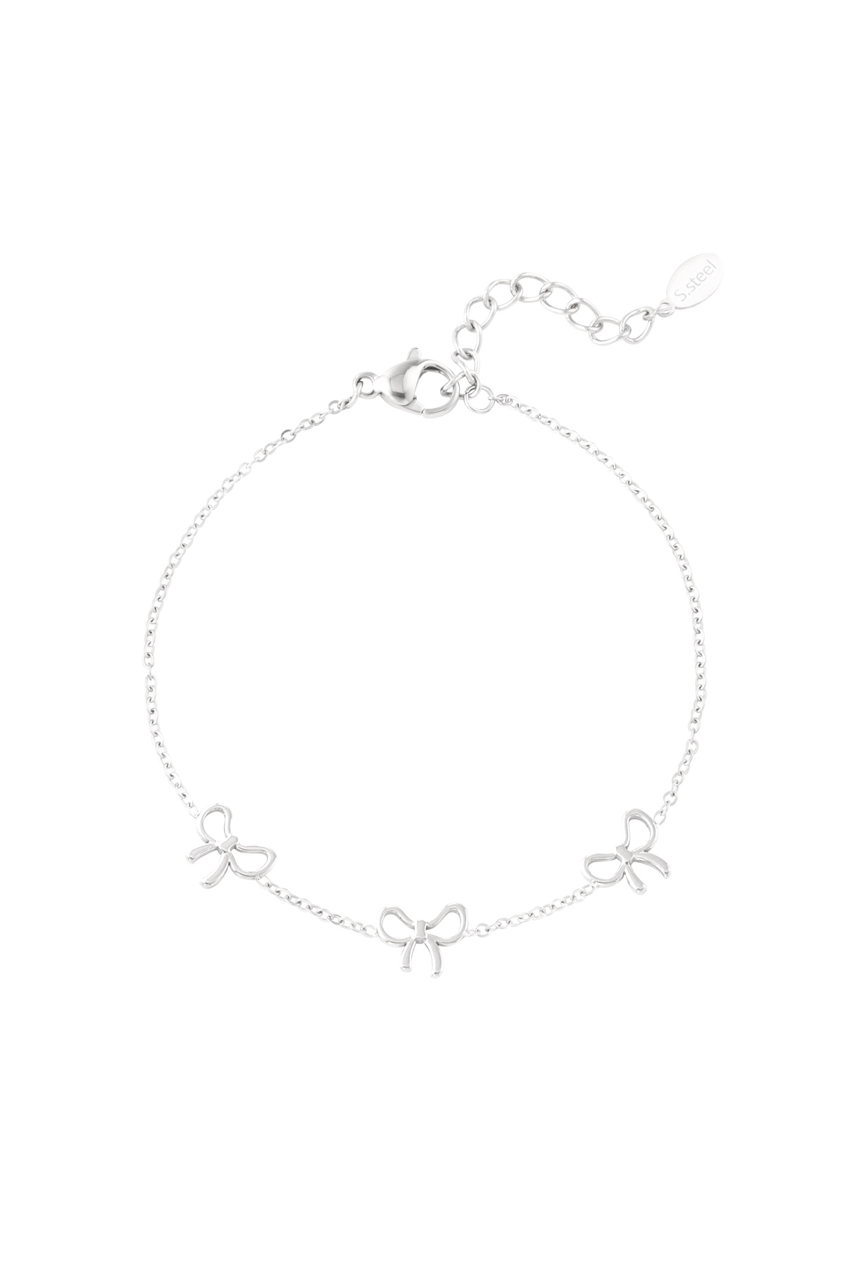 Charming Bows armband – Zilver kleur