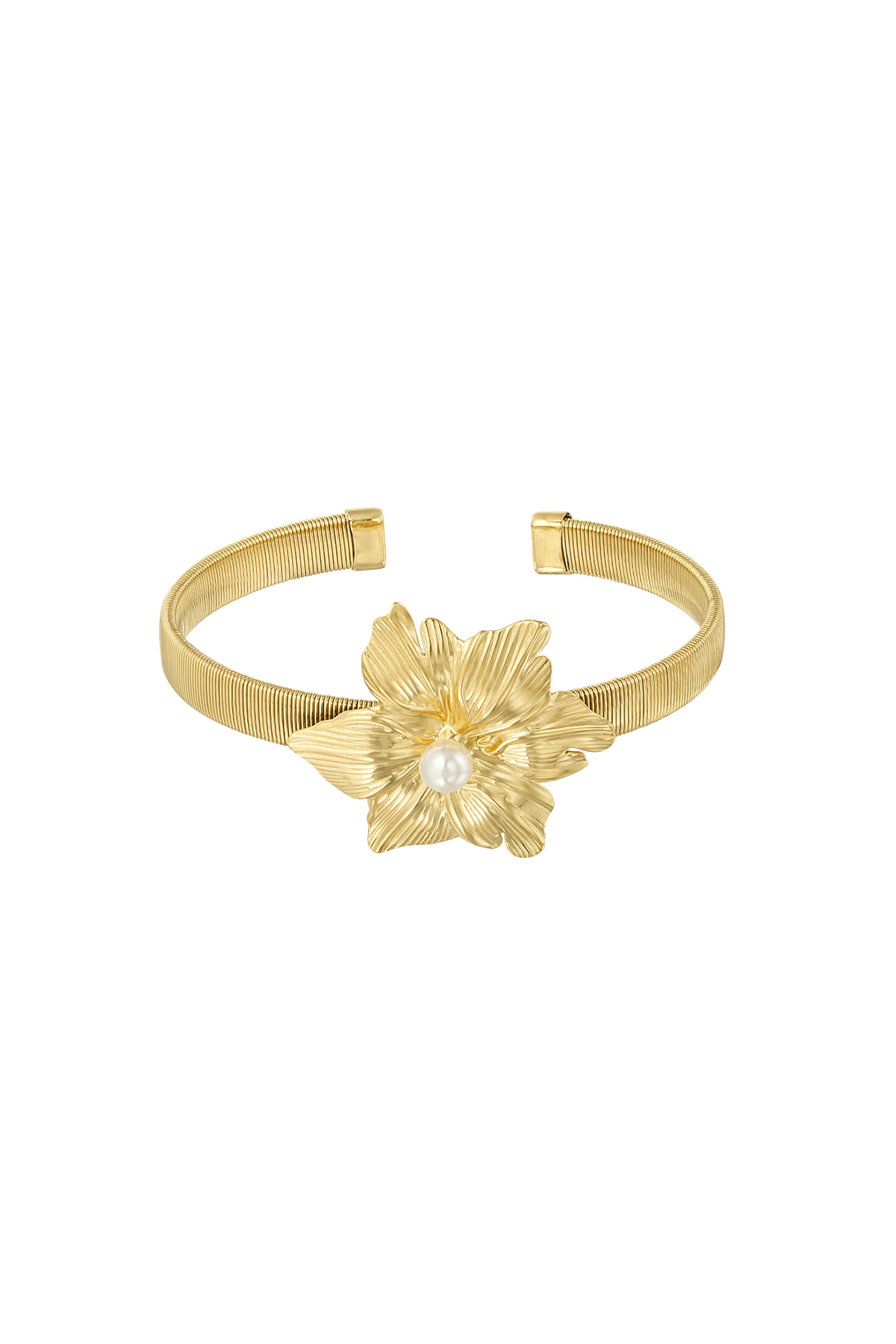 Blooming Flower bangle armband – Goud kleur